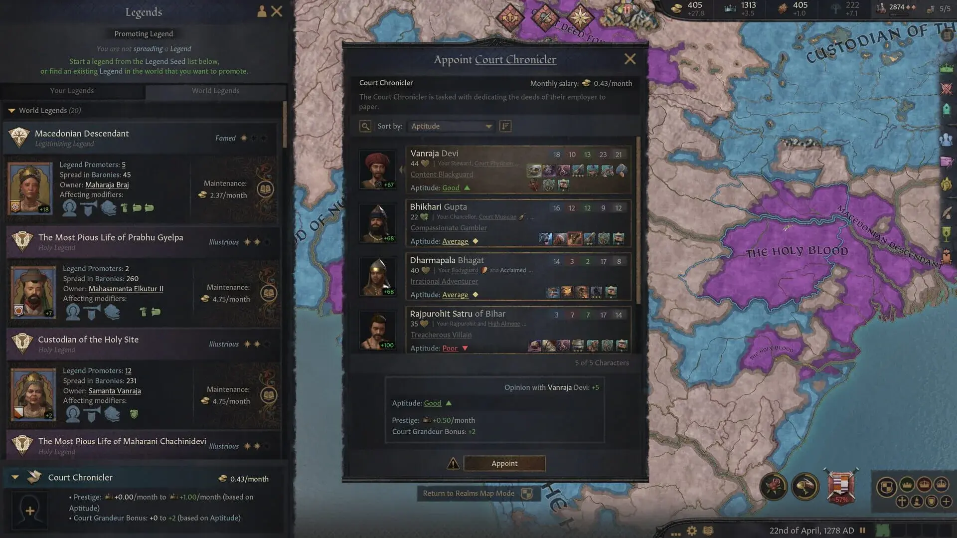Crusader Kings III: Legends of the Dead - gameplay screenshot