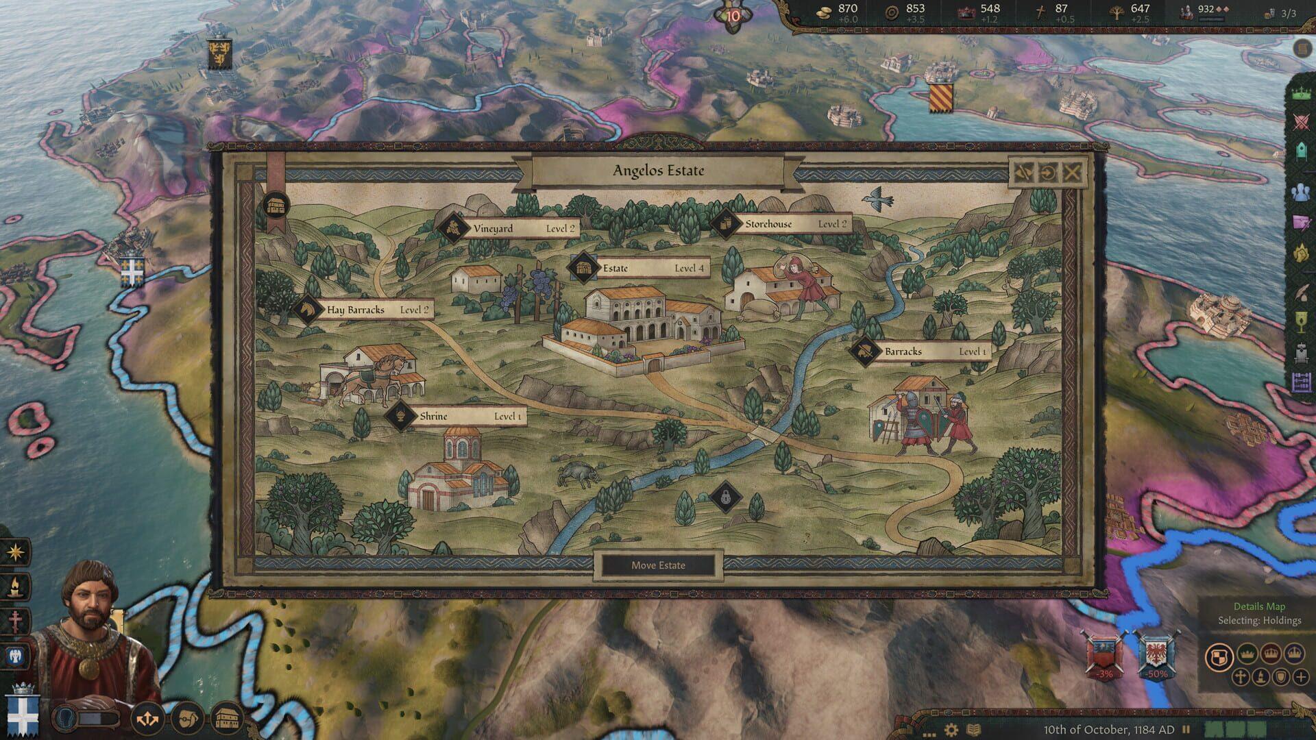 Crusader Kings III: Roads to Power - świat gry, lokacja