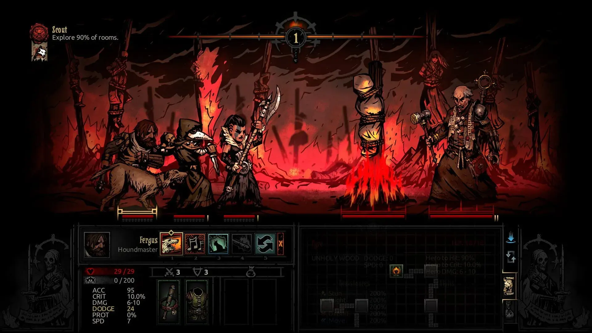 Darkest Dungeon: The Crimson Court - główny screenshot z gry