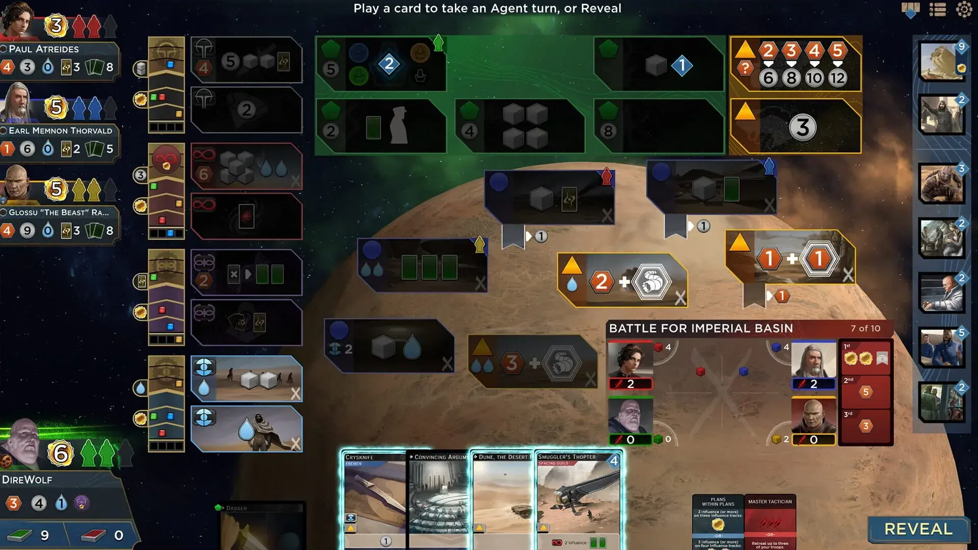 Dune: Imperium - akcja w grze