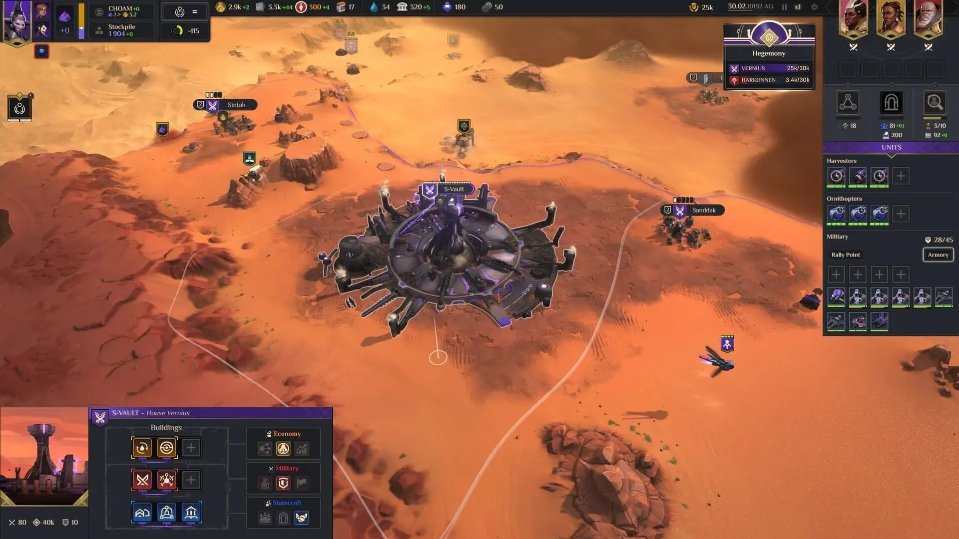 Dune: Spice Wars - House Vernius of Ix - świat gry, lokacja