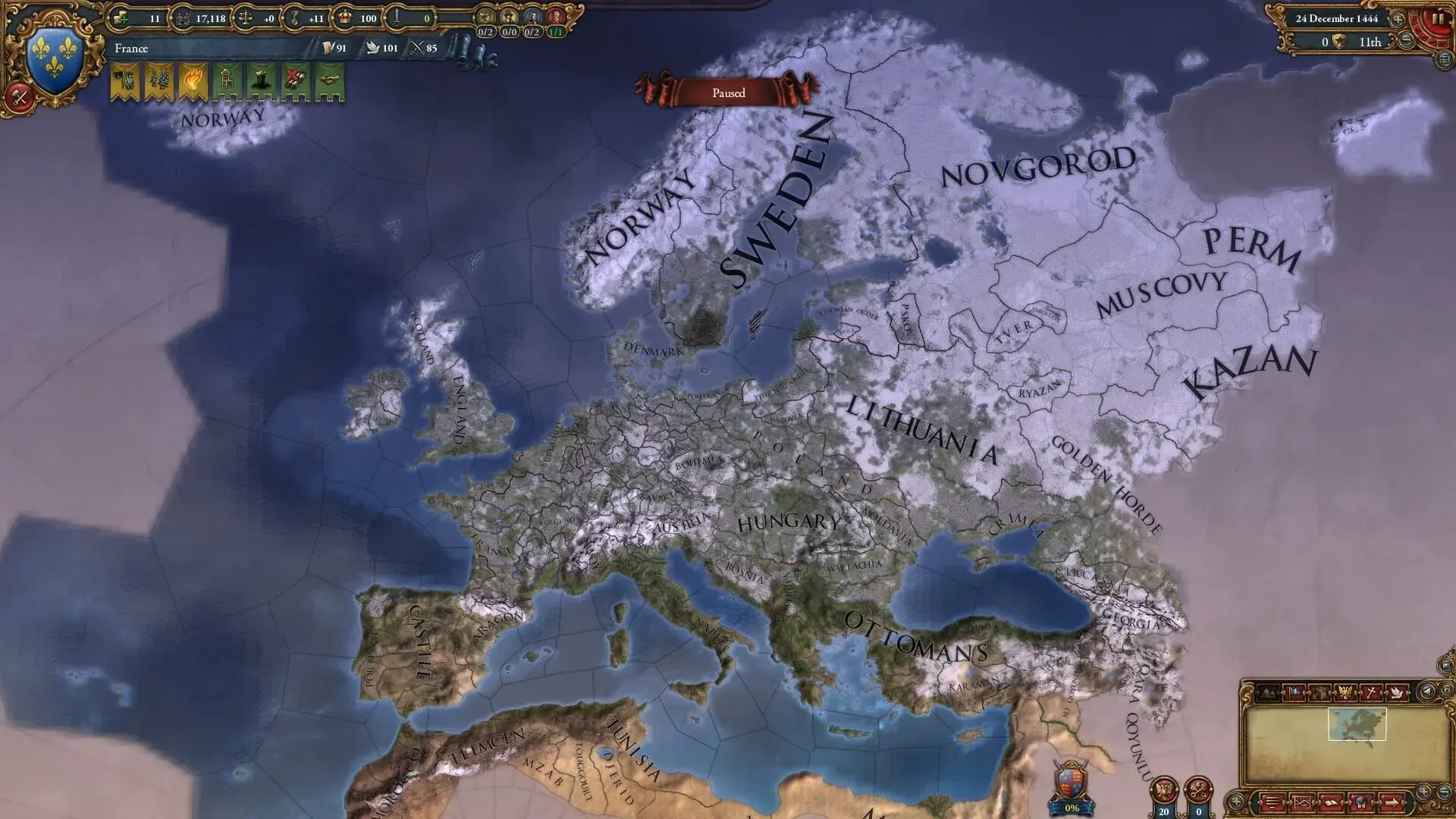 Europa Universalis IV: Art of War - główny screenshot z gry