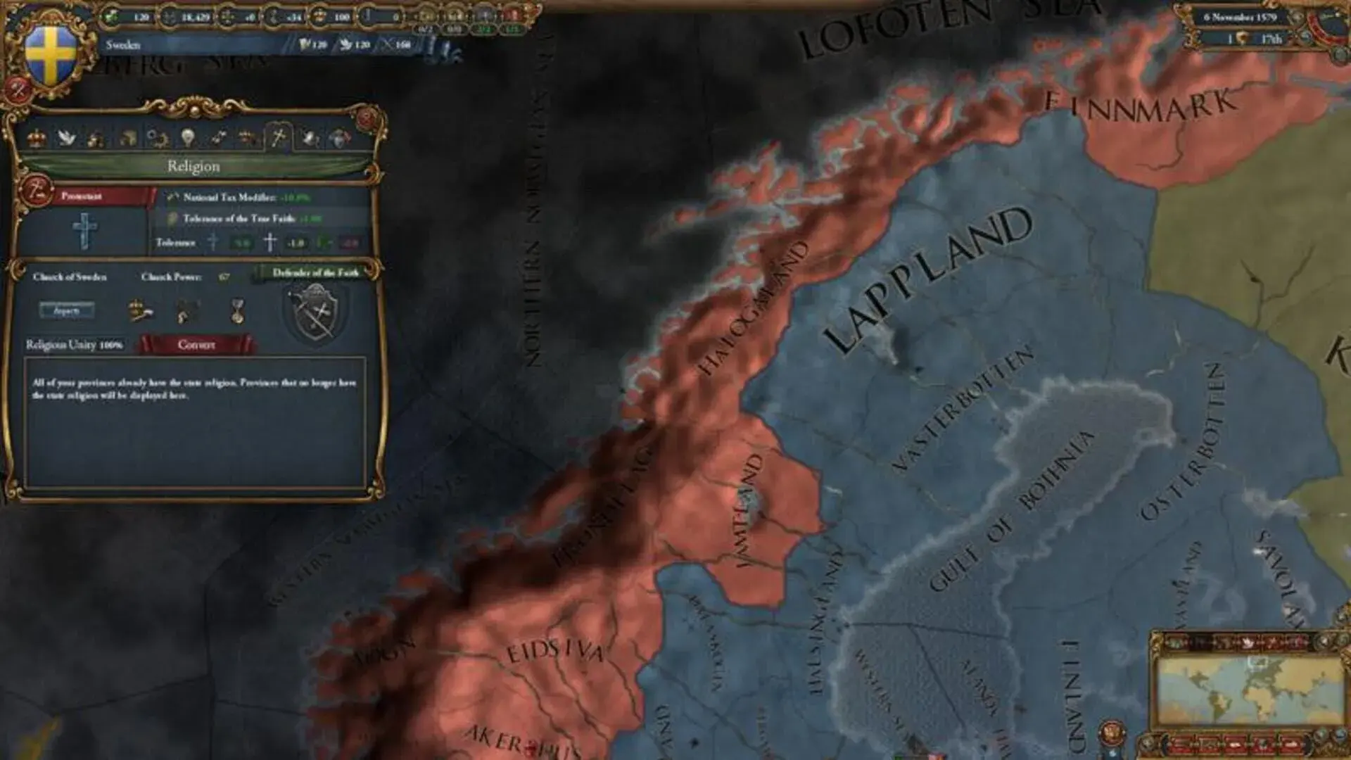 Europa Universalis IV: Common Sense - akcja w grze