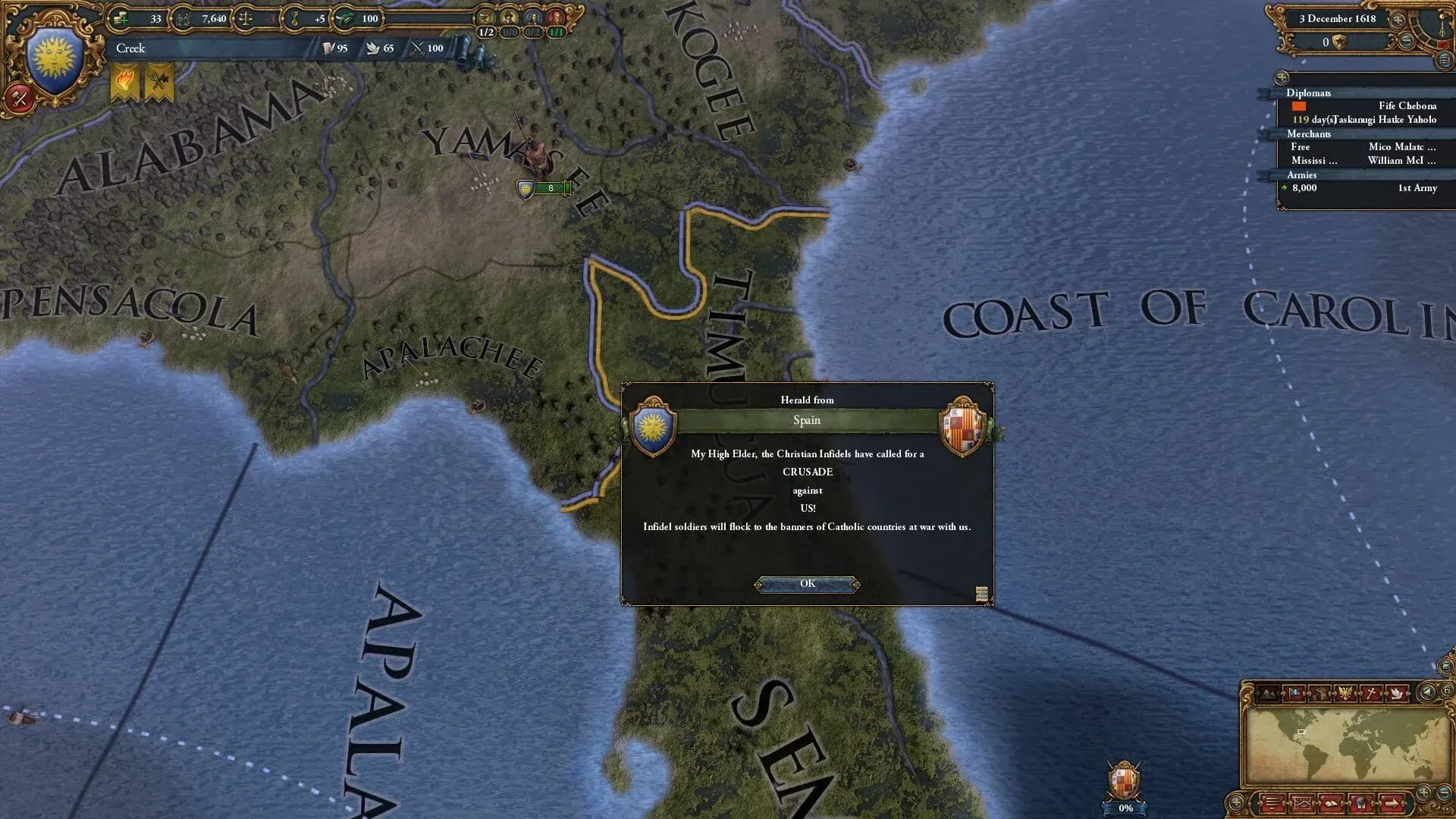 Europa Universalis IV: Conquest of Paradise - akcja w grze