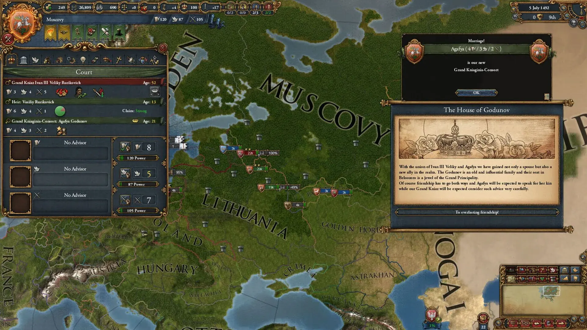 Europa Universalis IV: Rights of Man - akcja w grze