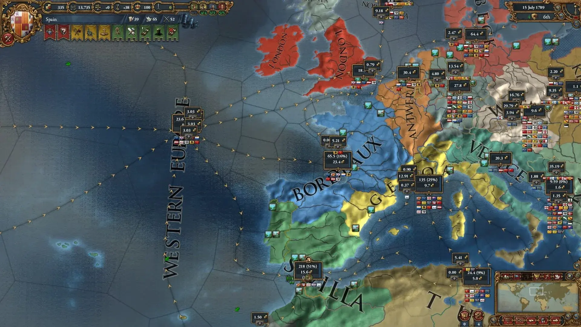 Europa Universalis IV: Wealth of Nations - akcja w grze