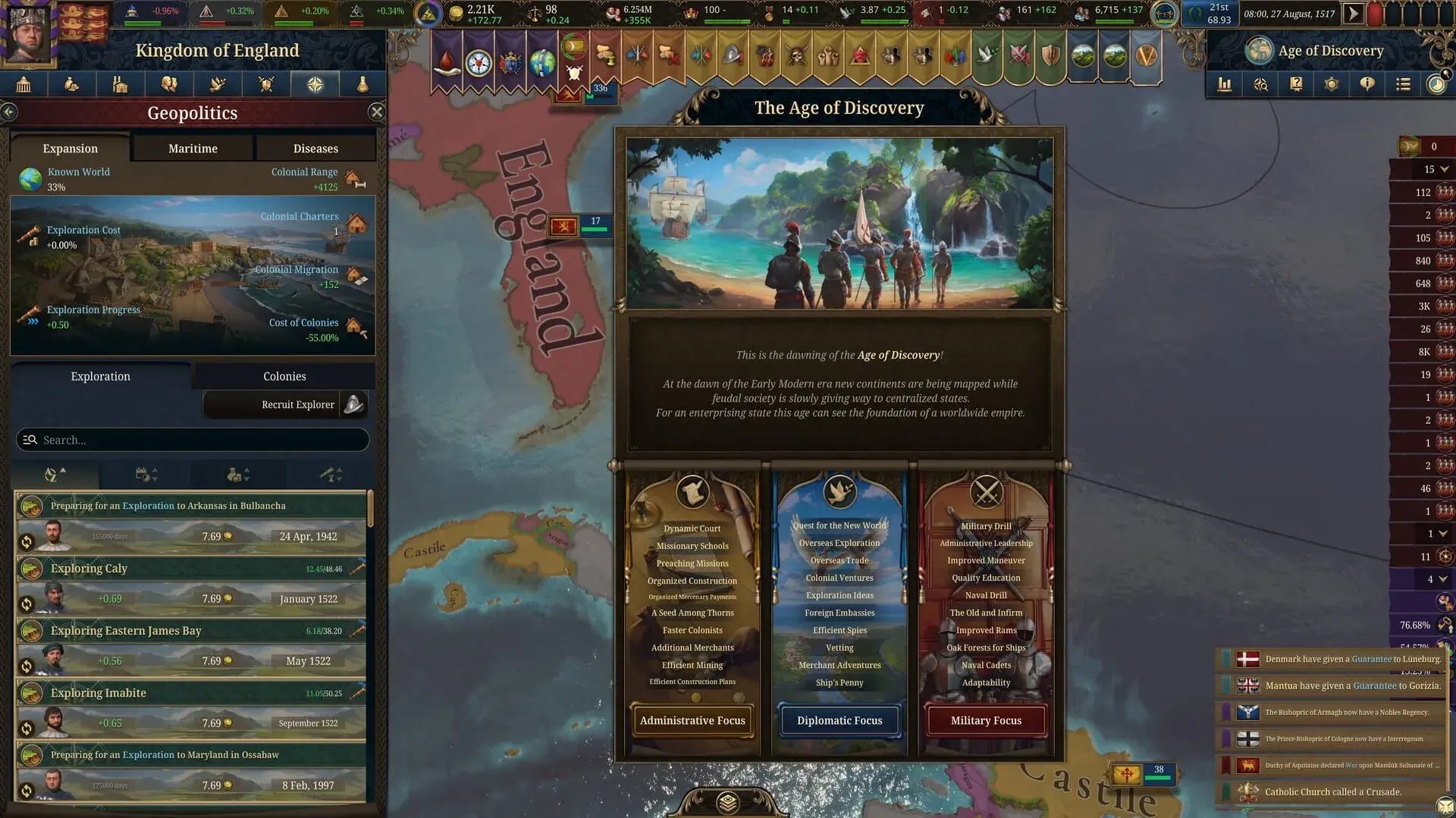 Europa Universalis V: Premium Edition - świat gry, lokacja