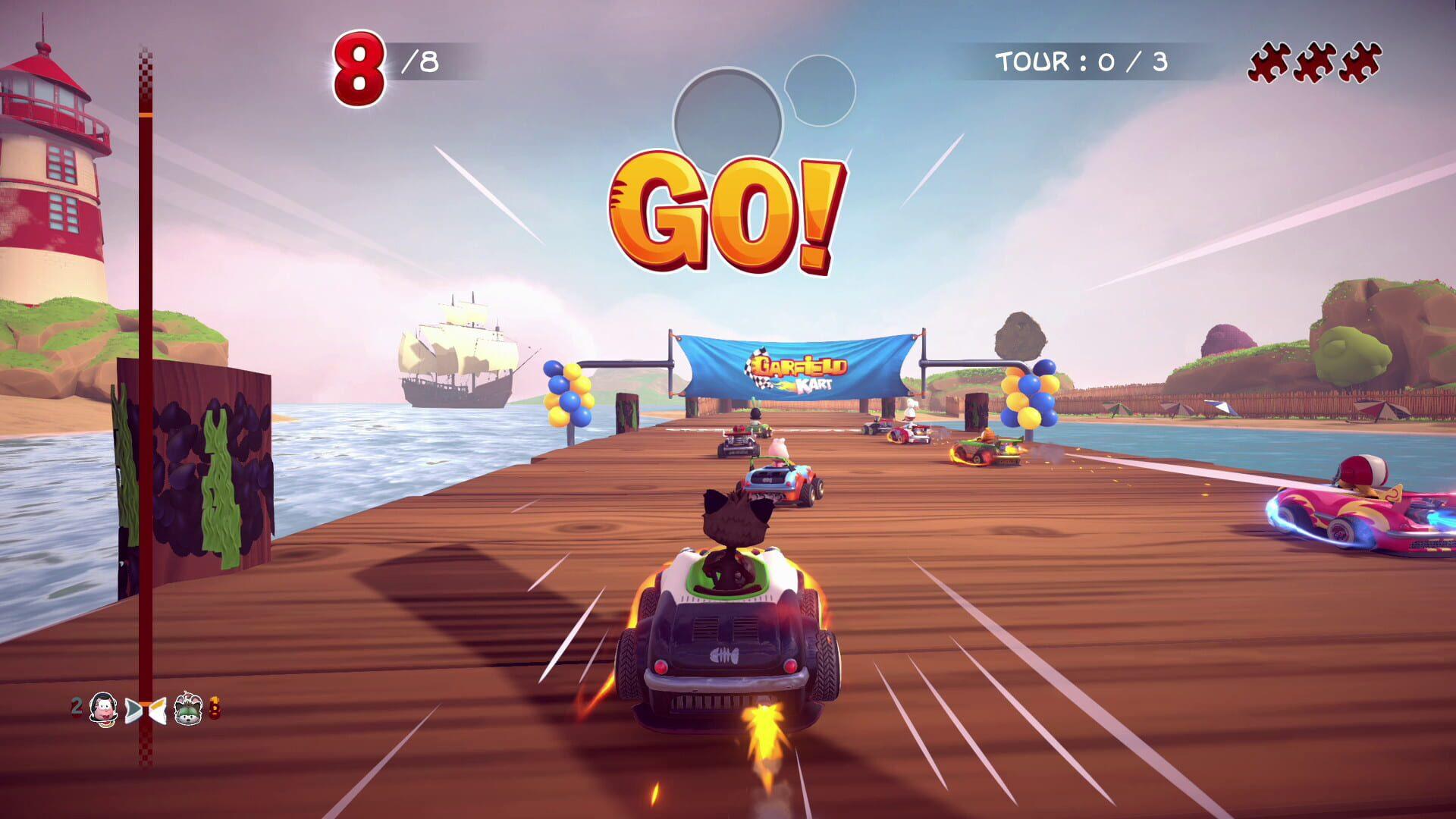 Garfield Kart: Furious Racing - świat gry, lokacja