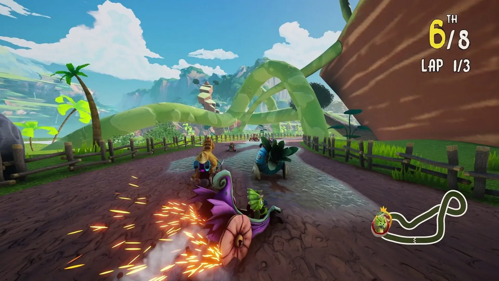 Gigantosaurus Dino Kart - akcja w grze