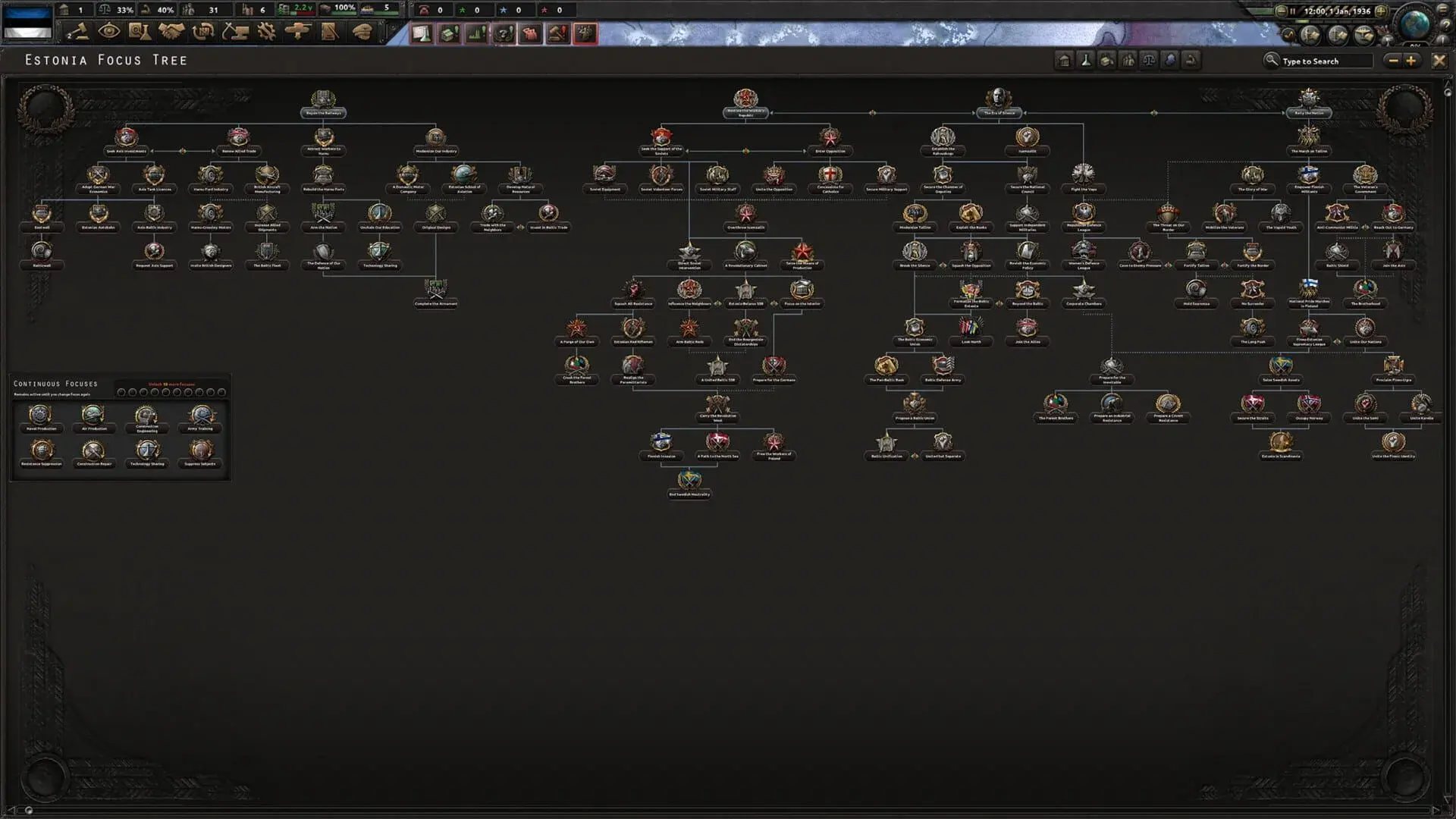 Hearts of Iron IV: No Step Back - główny screenshot z gry