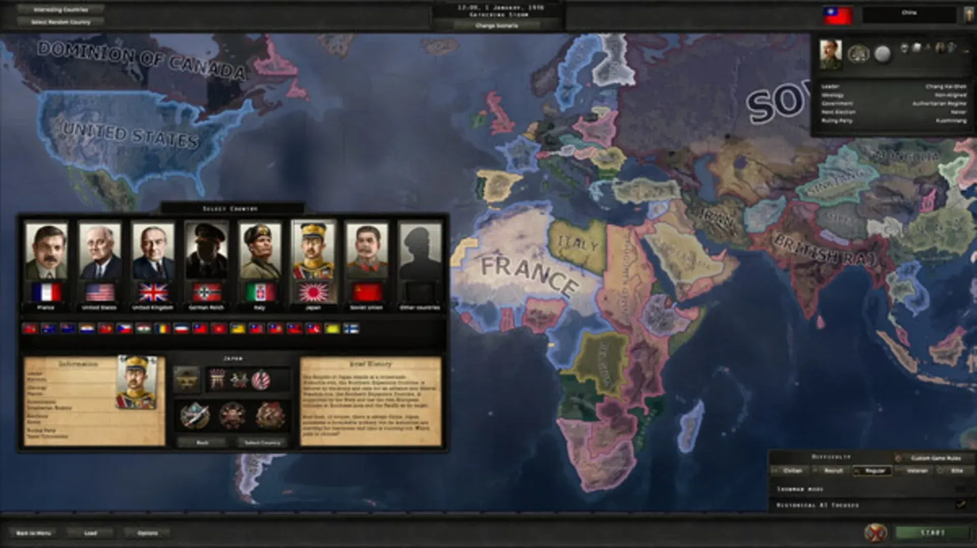 Hearts of Iron IV: Ultimate Edition - świat gry, lokacja