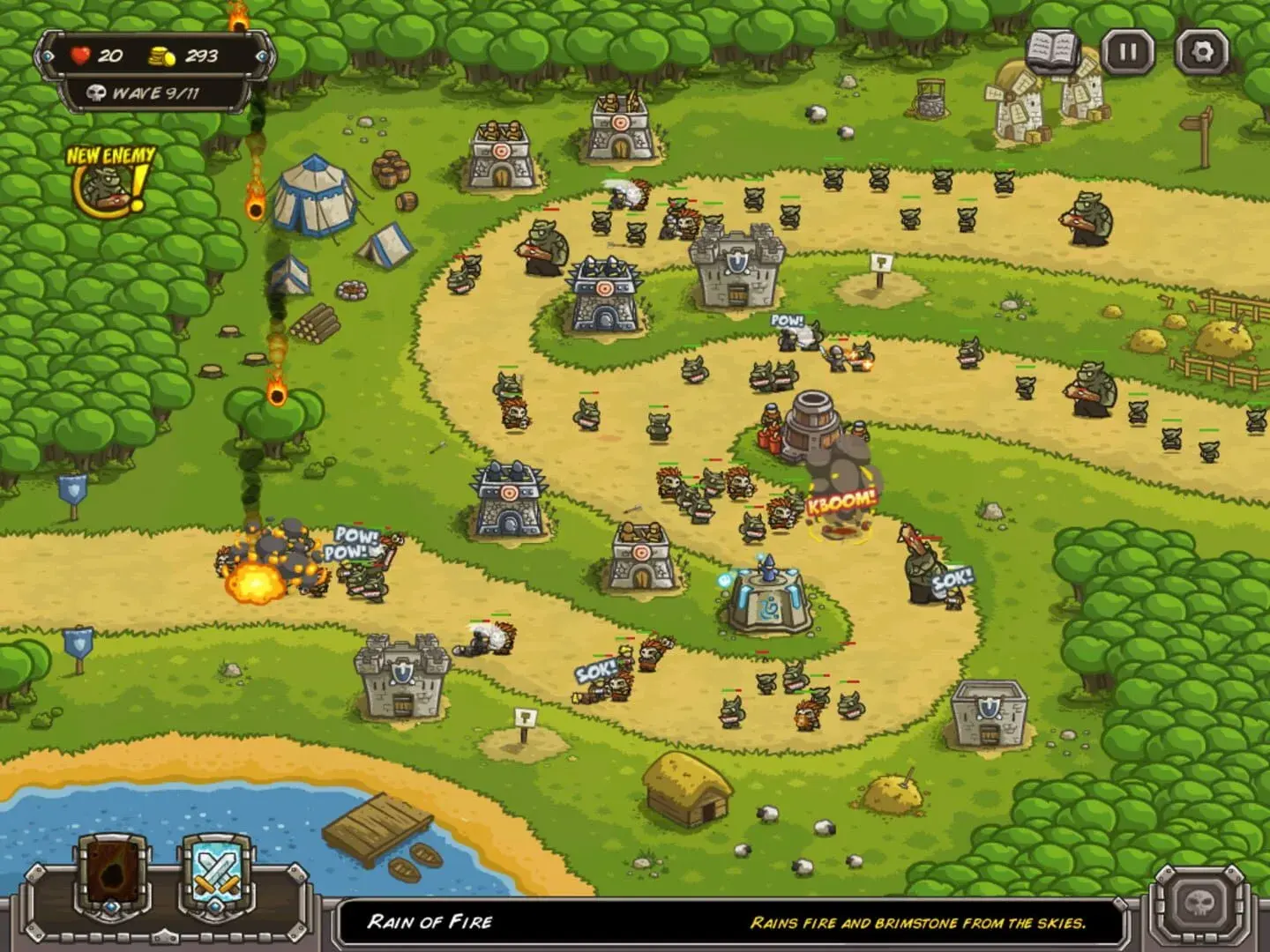 Kingdom Rush - akcja w grze