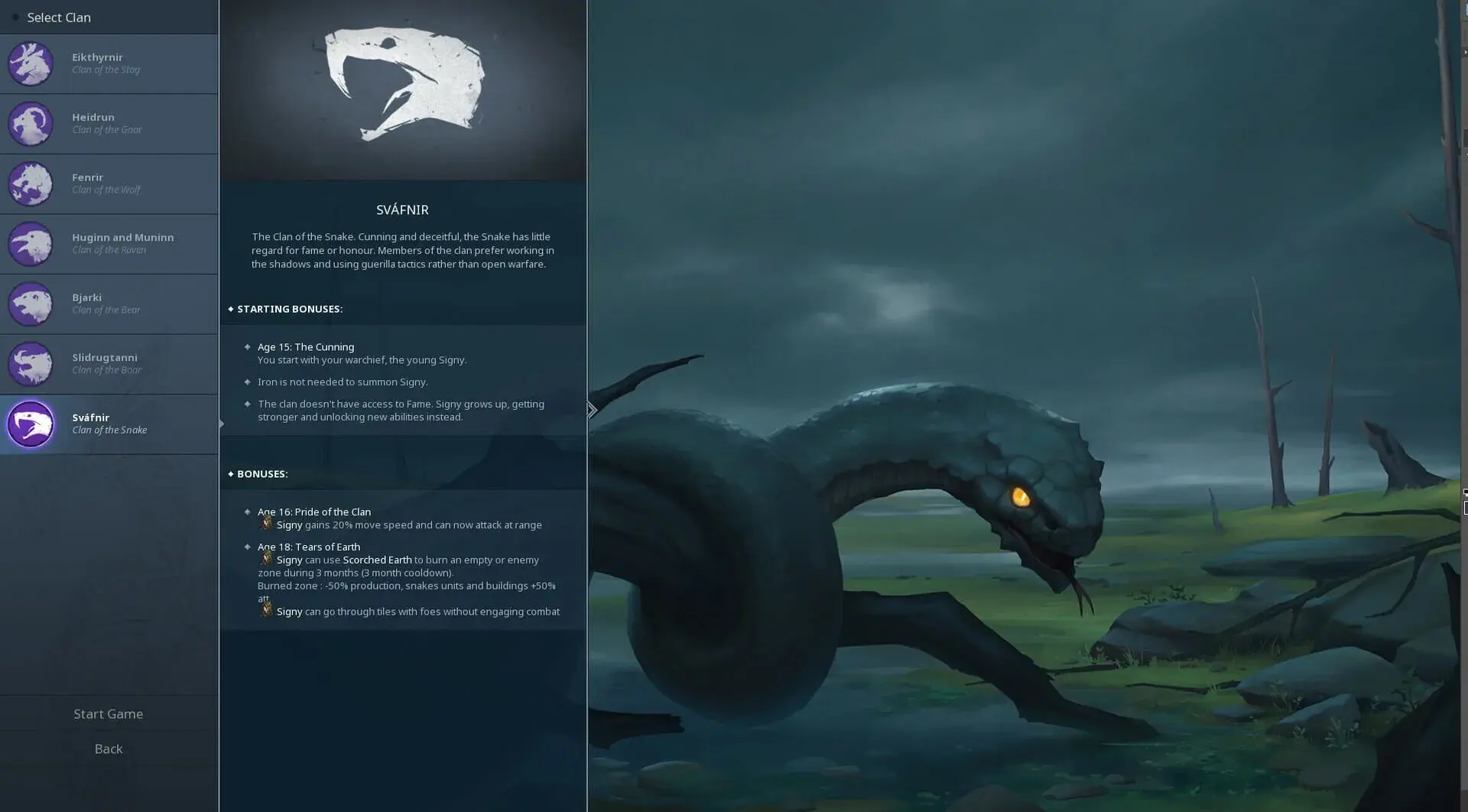 Northgard: Sváfnir, Clan of the Snake - akcja w grze