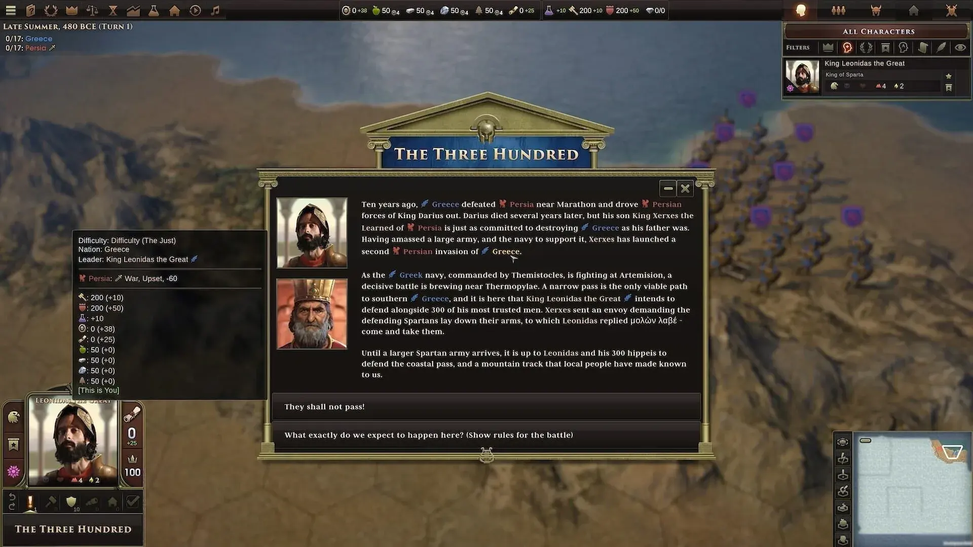 Old World: Heroes of the Aegean - akcja w grze