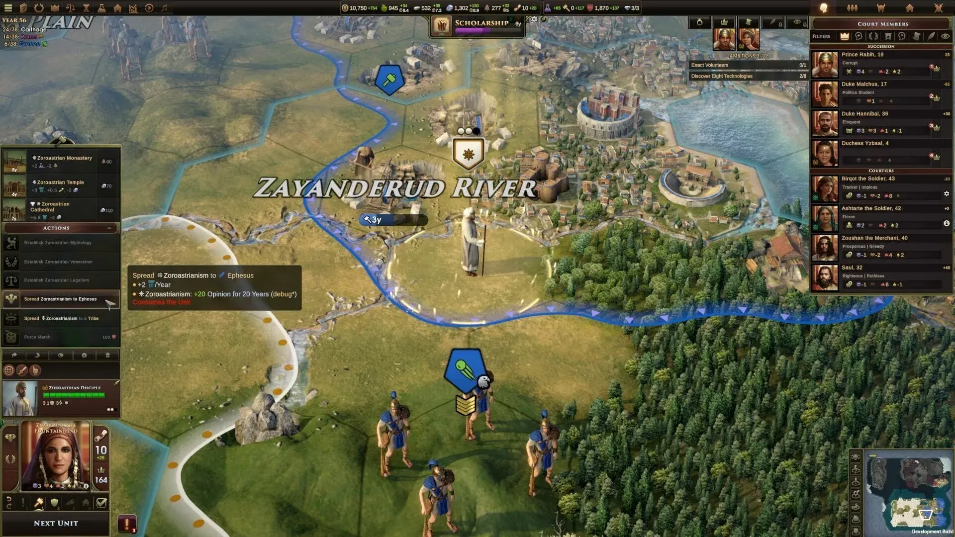 Old World: The Sacred and The Profane - akcja w grze