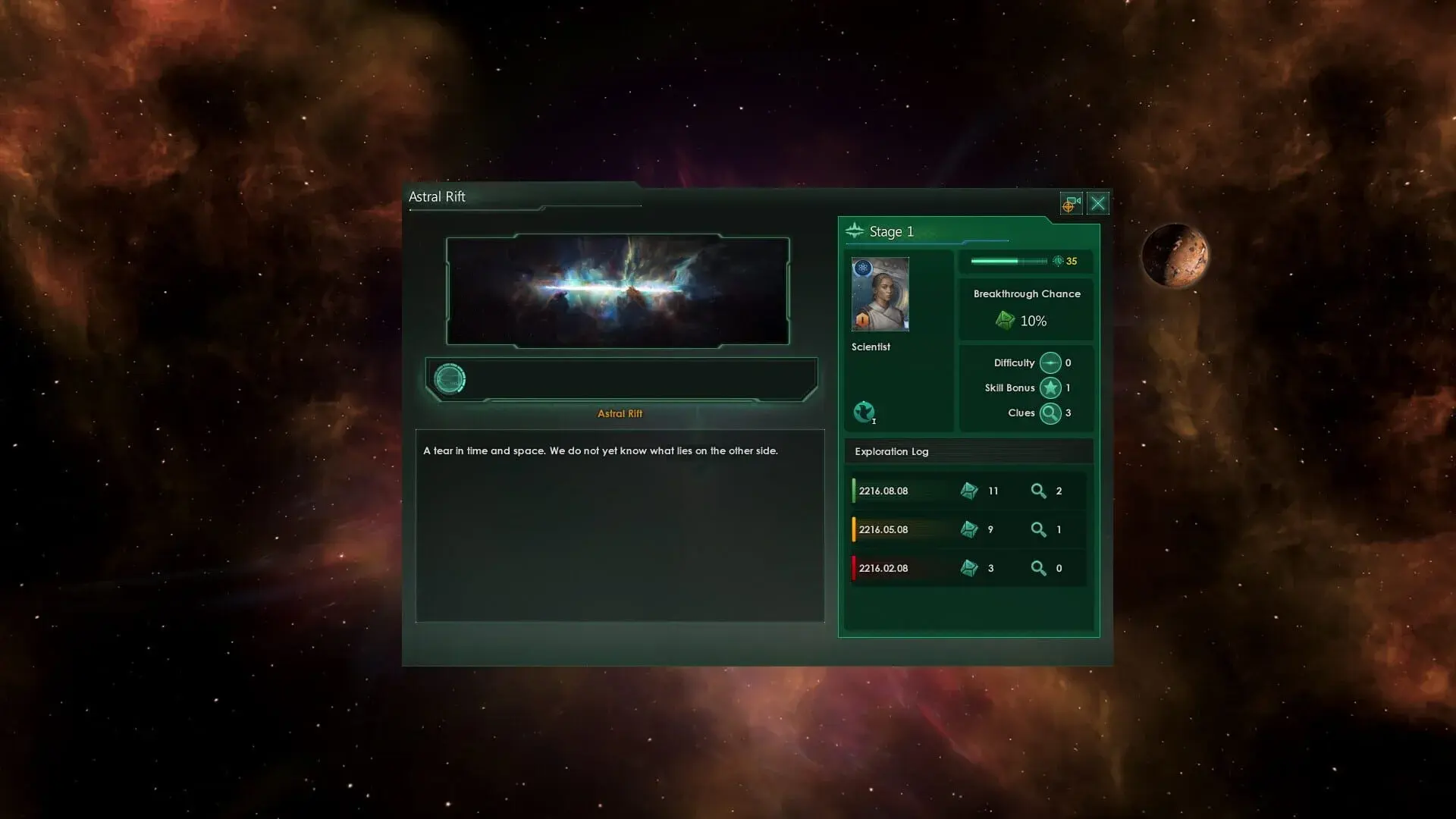 Stellaris: Astral Planes - świat gry, lokacja
