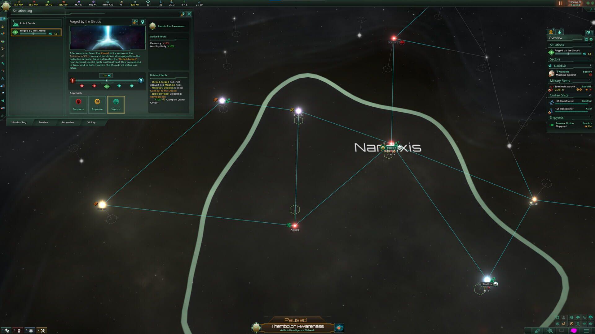 Stellaris: Shadows of the Shroud - świat gry, lokacja