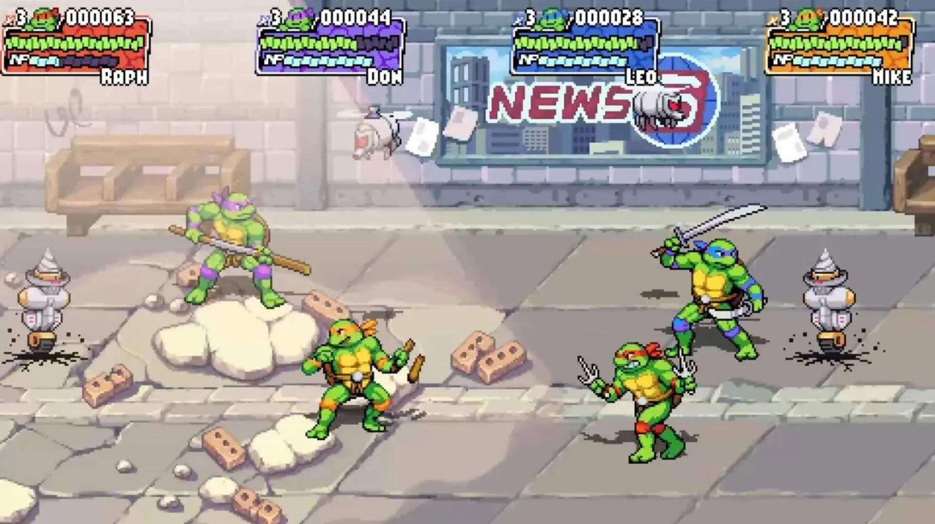 Teenage Mutant Ninja Turtles: Shredder's Revenge - główny screenshot z gry