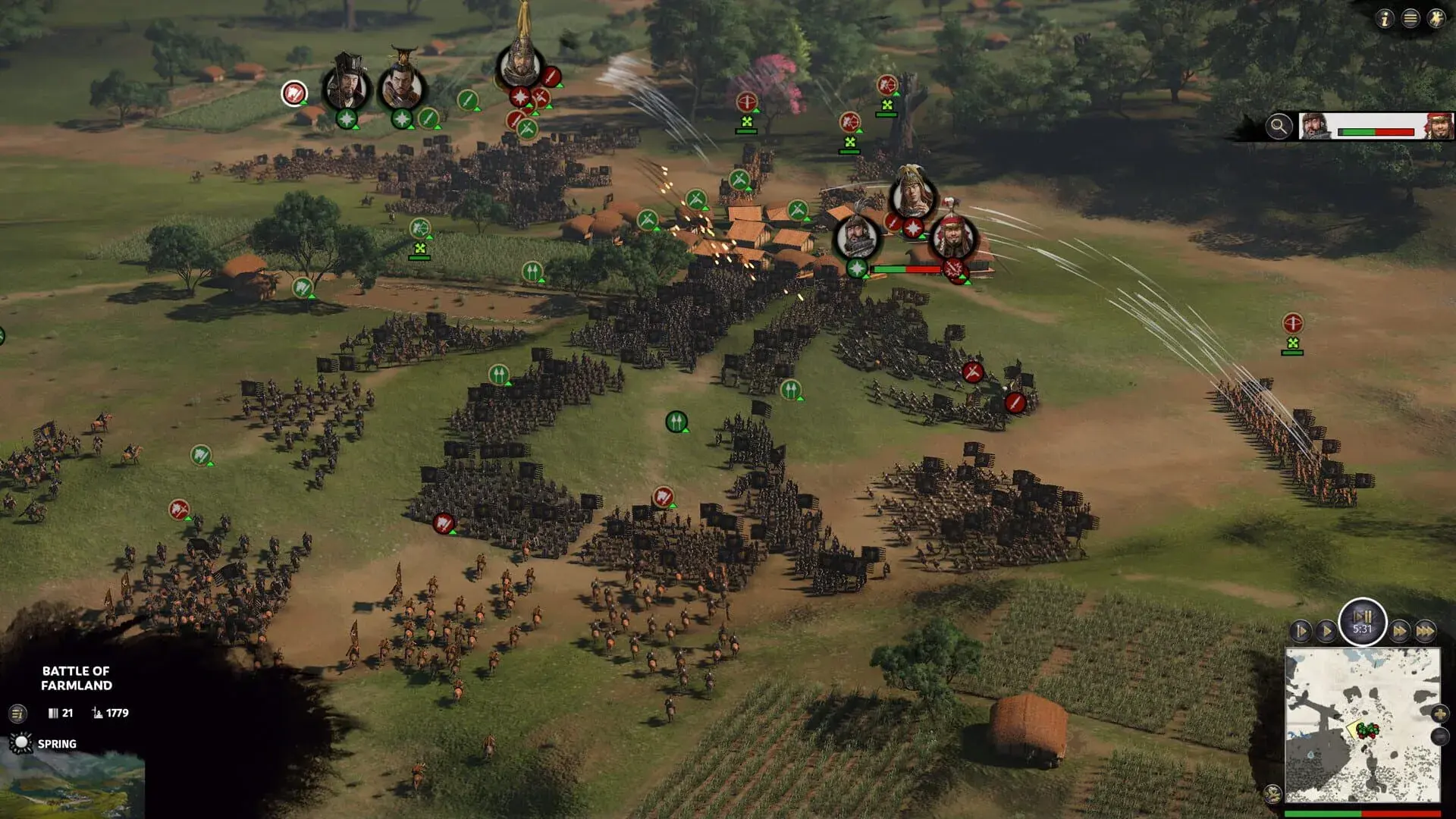 Total War: Three Kingdoms - Fates Divided - główny screenshot z gry