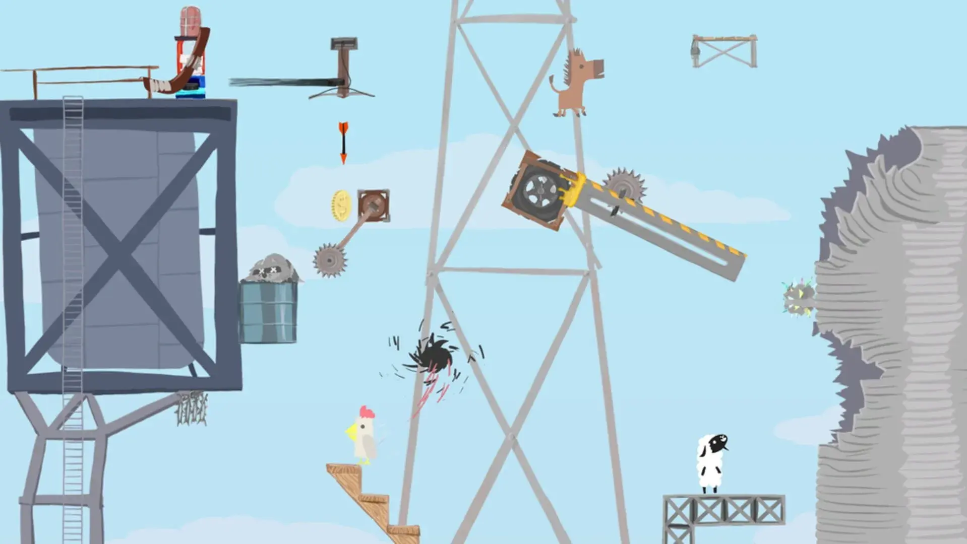 Ultimate Chicken Horse - świat gry, lokacja