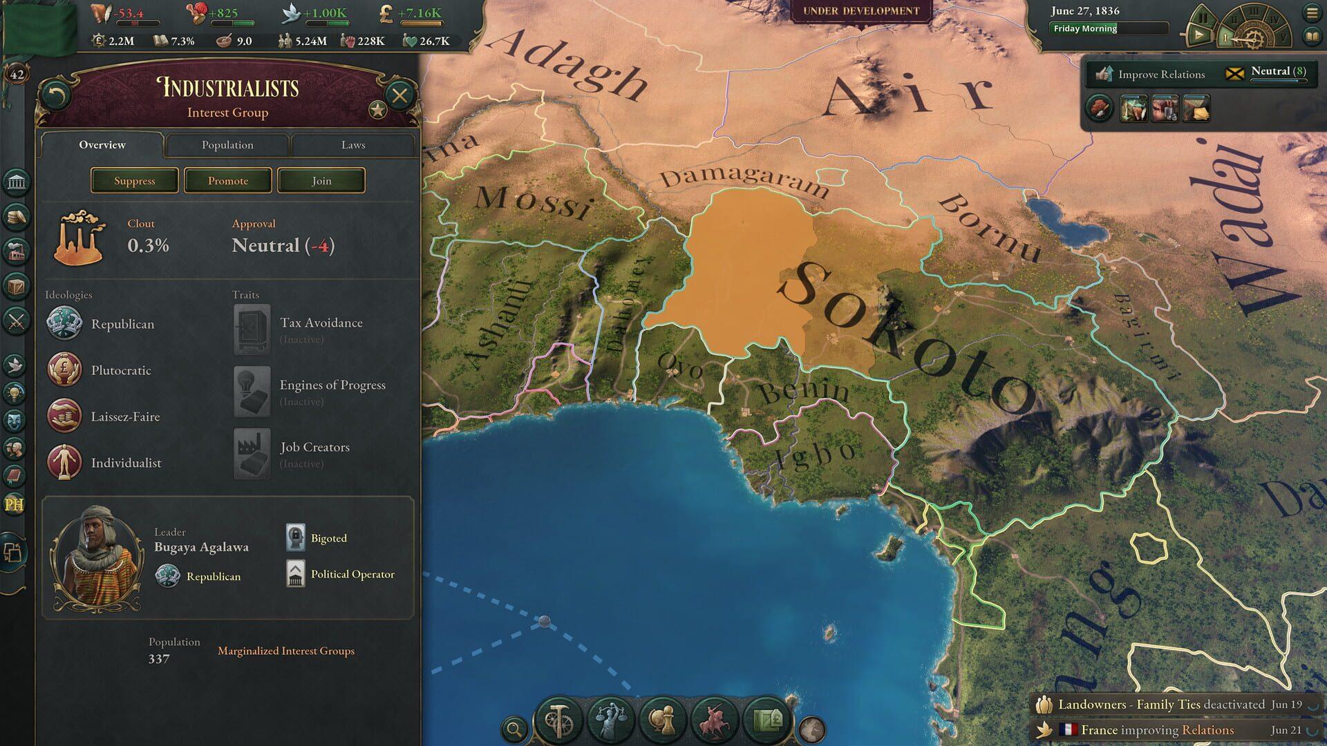 Victoria 3: National Awakening - Immersion Pack - akcja w grze