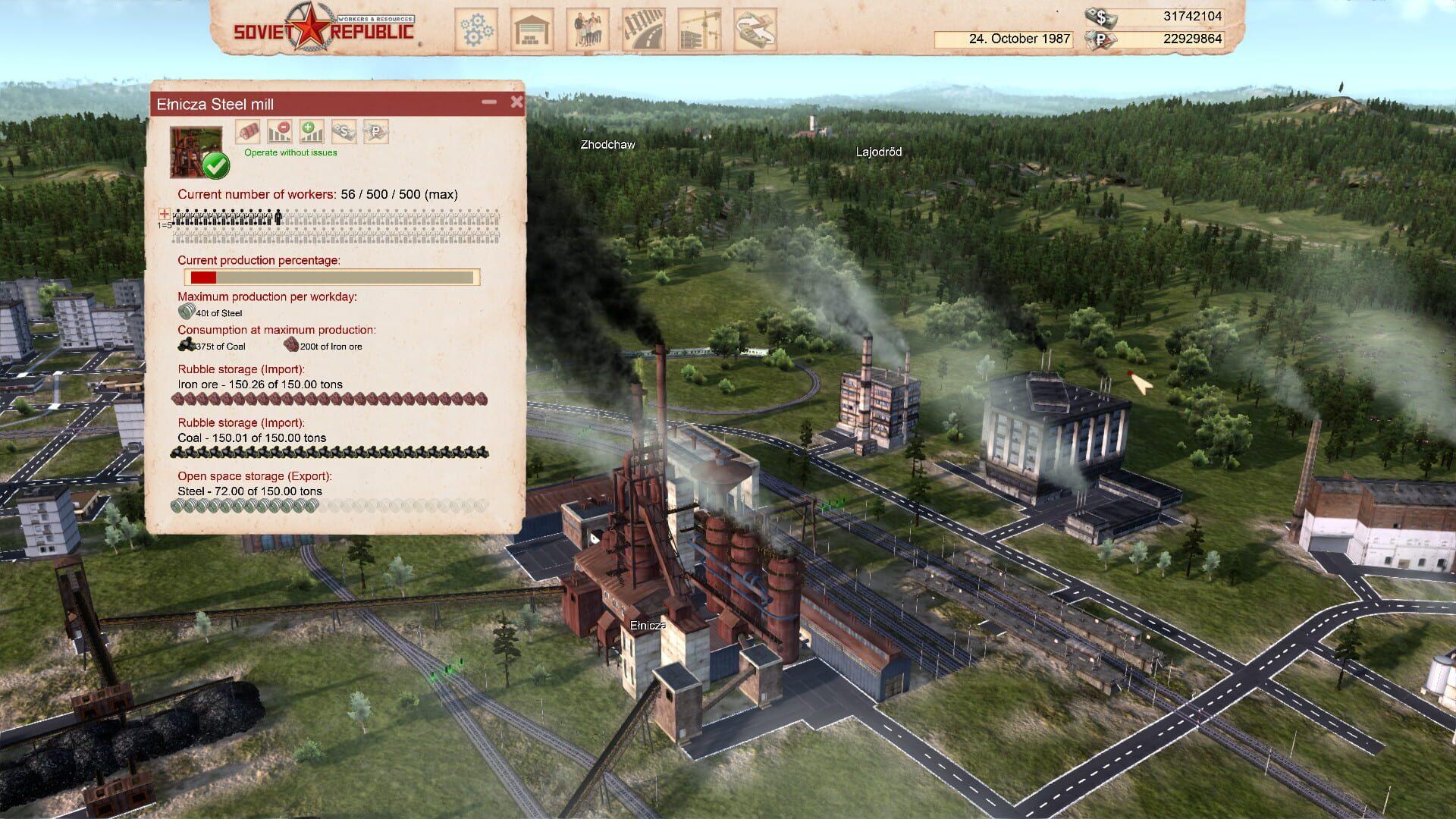 Workers & Resources: Soviet Republic - główny screenshot z gry