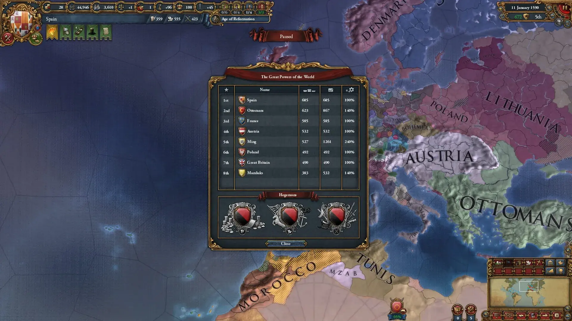 Europa Universalis IV: Emperor - główny screenshot z gry